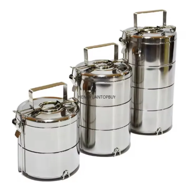 Double-layer lunch box wholesaler 4-layer fashionable boxed meals large lunch boxes with handles