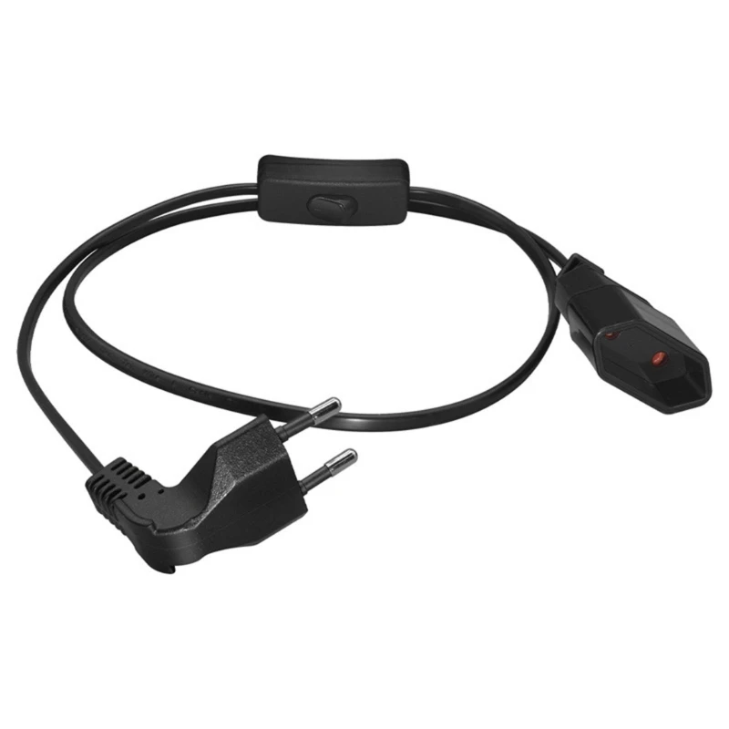  Heavy Duty European Power Extension Cord Angled European 2-prong Male to Female