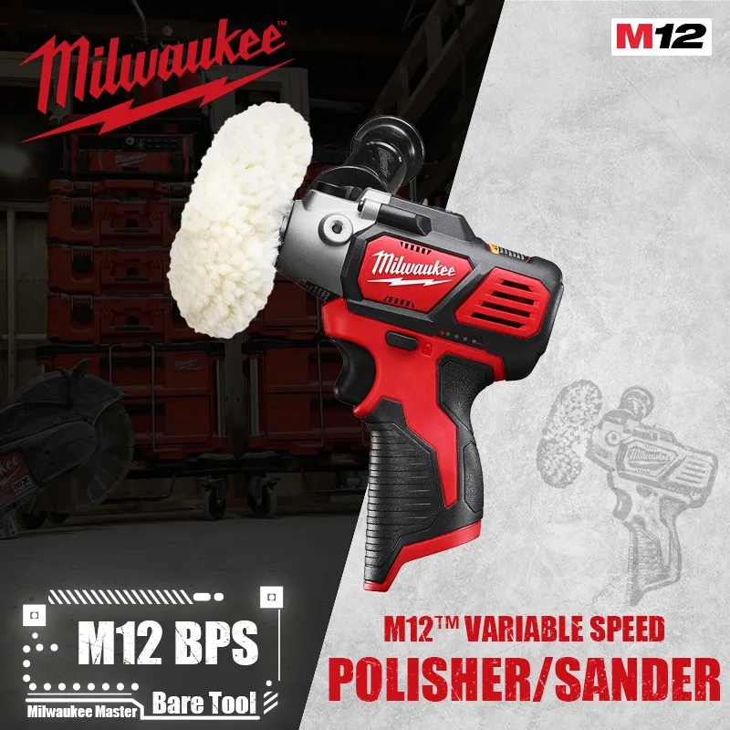 Milwaukee M12 BPS/2438 M12™ Cordless Variable Speed Polisher Sander 12V Lithium Power Tools