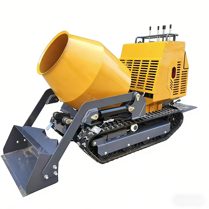 Custom 750kg Mini Concrete Dumper 350L Hydraulic Mixer Truck 13.5HP Heavy Duty Construction Equipment
