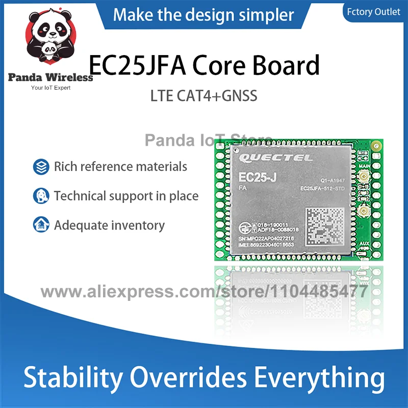 وحدة Quectel EC25-JFA EC25JFA 4G لوحة تطوير أساسية LTE CAT4 GNSS مع معالج بطاقة الرسومات النطاق العالمي GPS متوافق