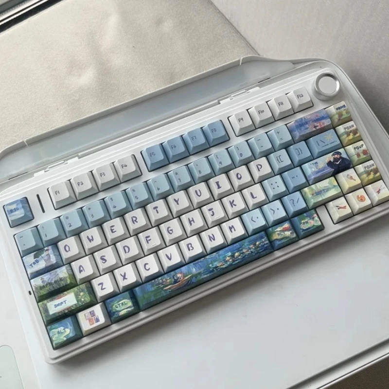 

Monet Van Gogh Muxia Keycaps Painting Style Cherry Profile PBT Five-sided Heat Sublimation Custom Mechanical Keyboard Keycaps