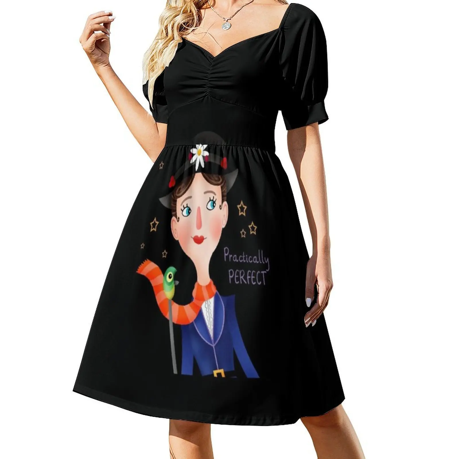 فستان حفلات أنيق للنساء من Prictically-Characters-D3 على شكل حرف A مع خيارات قصيرة/طويلة/بدون أكمام Im Yall Umbrella