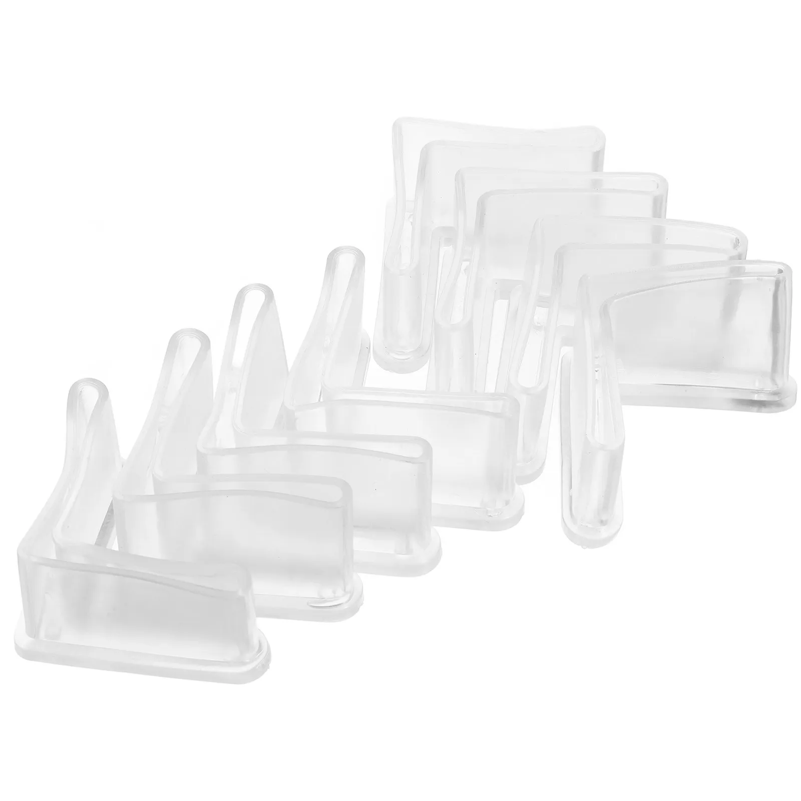 8Pcs L-Shaped Rubber Angle Iron Caps Furniture Corner Protectors for Table Chair Bed Shelf Legs Floor Scratch Protection