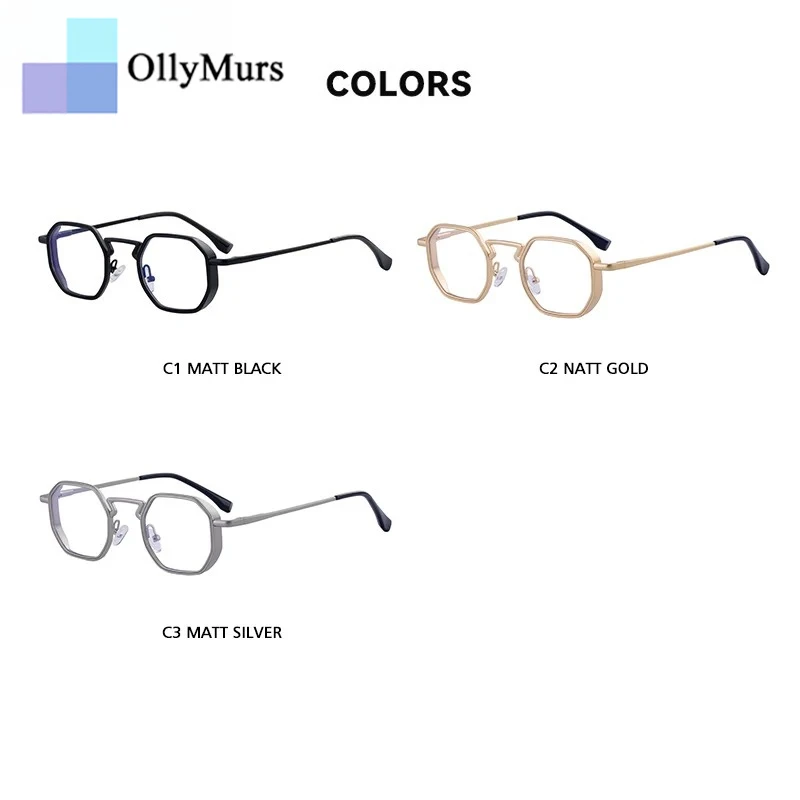 OLLYMURS رجل وصفة طبية مكافحة نظارات الضوء الأزرق الرجال إطارات النظارات البصرية Lunette صب فام الأصلي قصر النظر العدسات النظارات