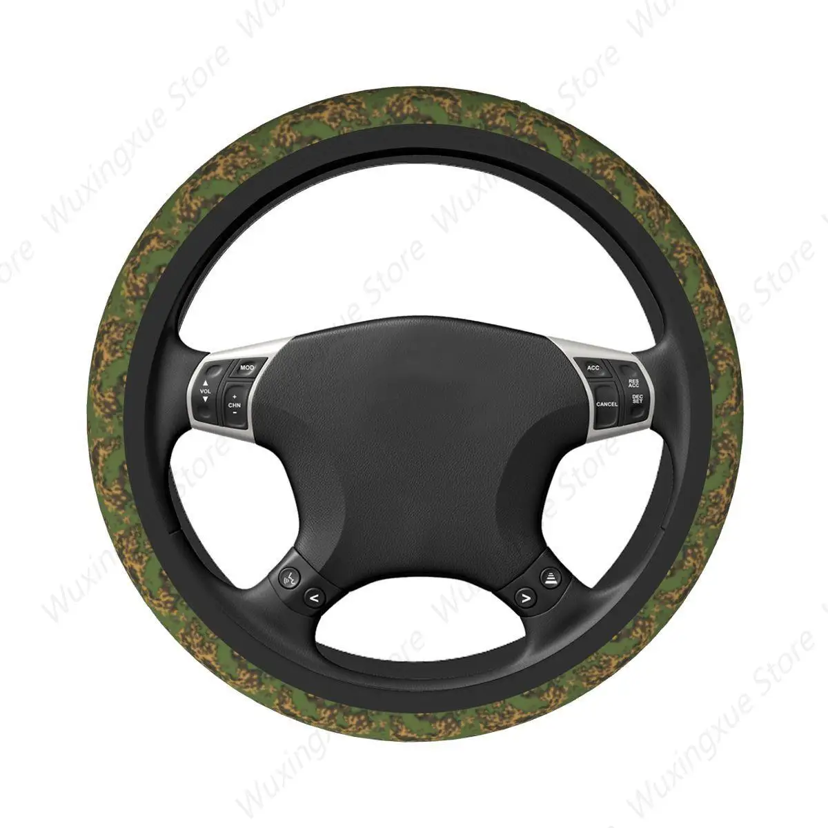 Russian Woodland Camouflage Car Steering Wheel Cover 37-38 Army Military Camo Steering Wheel Protective Cover Car-styling