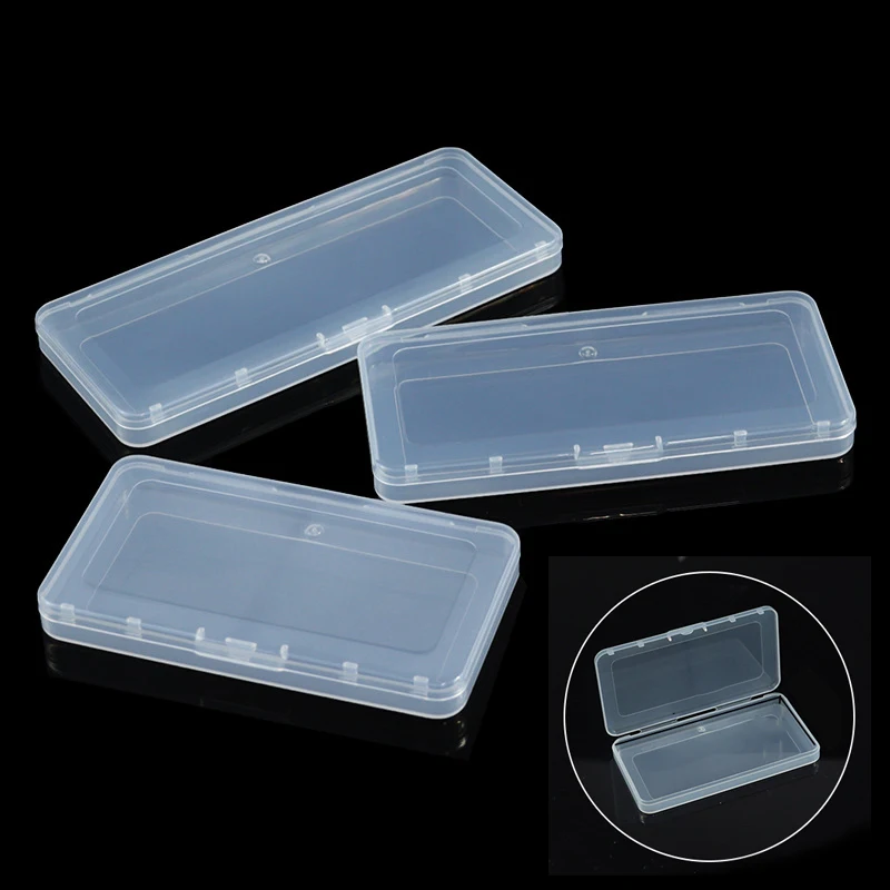 Mini Plastic Box Rectangular Box Translucent Box Packing Box Storage Box Dustproof Solid Strong Jewelry Storage Case Container