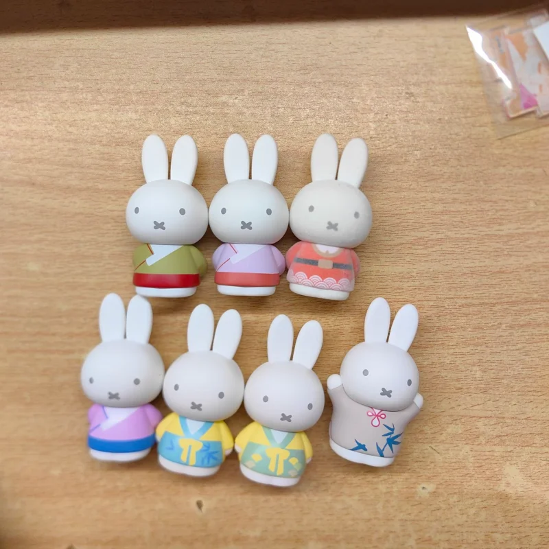 Оригинальная серия Miffy в старинном стиле: мини-фигурки аниме милые кроличьи куклы загадочная коробка украшение для стола коллекция подарки девочек