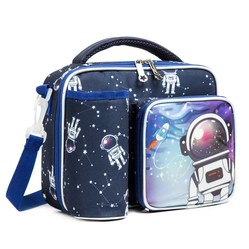 Cartoon Patroon Koeler Lunchbox Verse Draagbare Geïsoleerde Oxford Lunchtas Thermisch Voedsel Picknick Lunch Tassen Voor Meisjes Kinderen