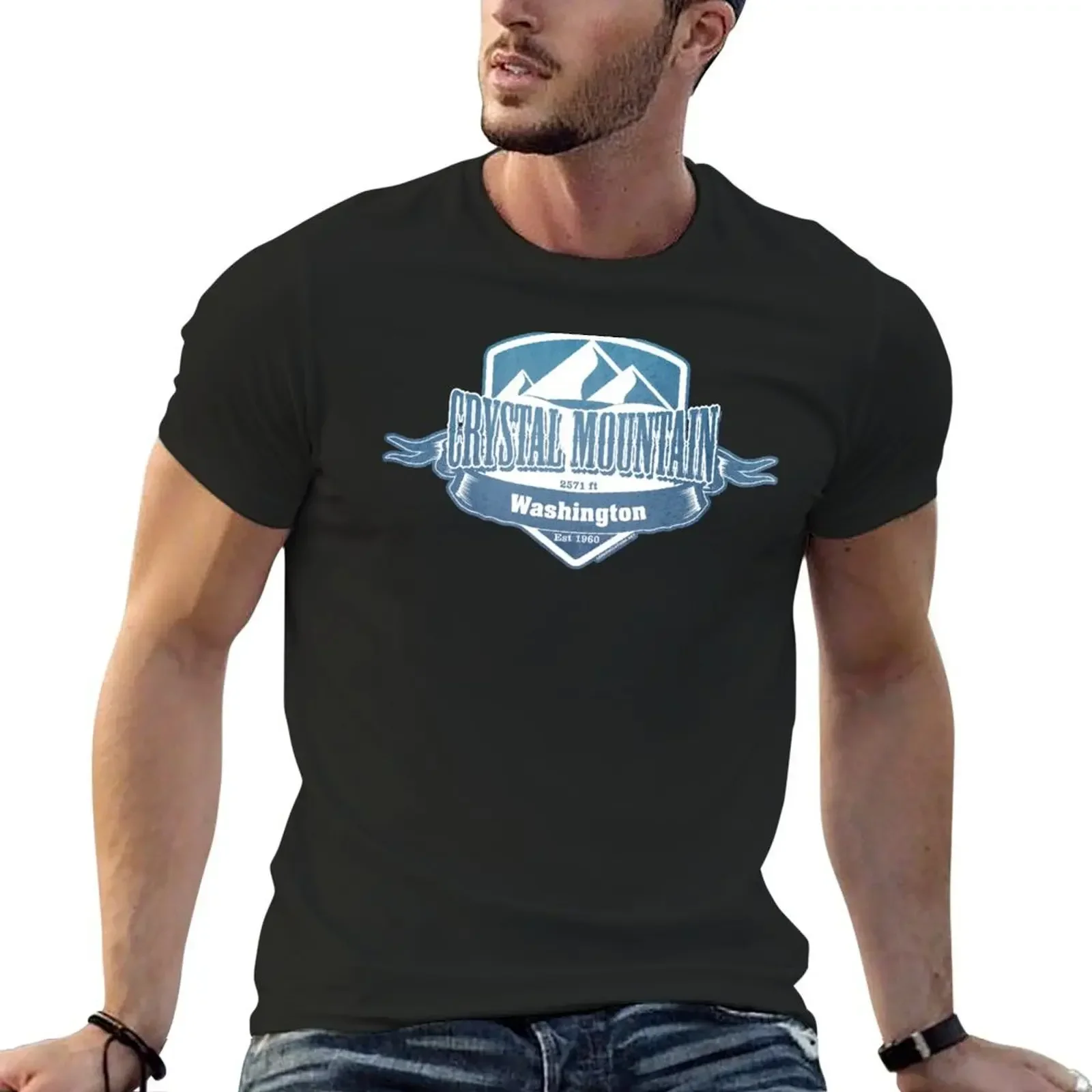 Crystal Mountain Washington Ski Resort T-Shirt essential t shirt basketball graphic tees workout shirts for men