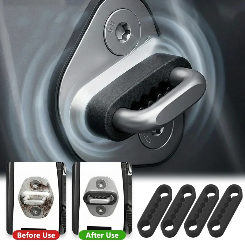 Car Door Shock Absorber Universal Car Door Buckle Soundproof Deadener Damper Cushion Anti-Vibration Buffer Pad for Most Cars