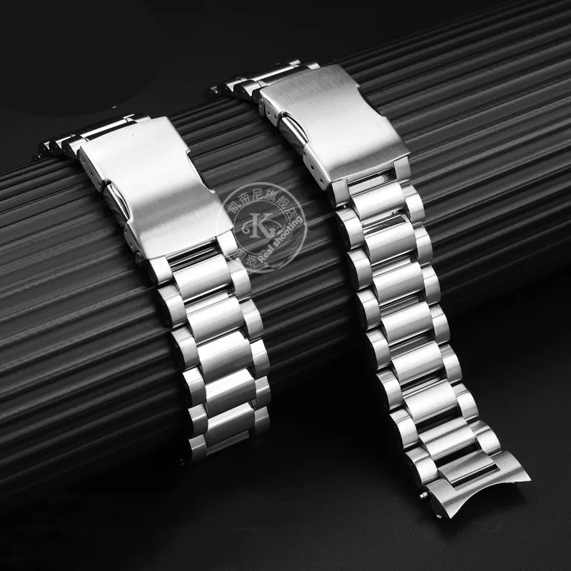 High-quality stainless steel watch strap 22mm Arc interface refined solid metal silver watchband For Citizen CC3064 CC3060-10E