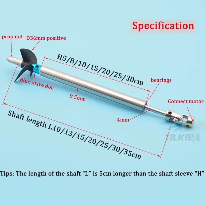 Rc Boat 4mm Boat Shaft Stainless steel Drive Shaft +Three Blades Screw +Cardan Joint+ Stainless Steel Shaft Sleeve+Prop Nut /set