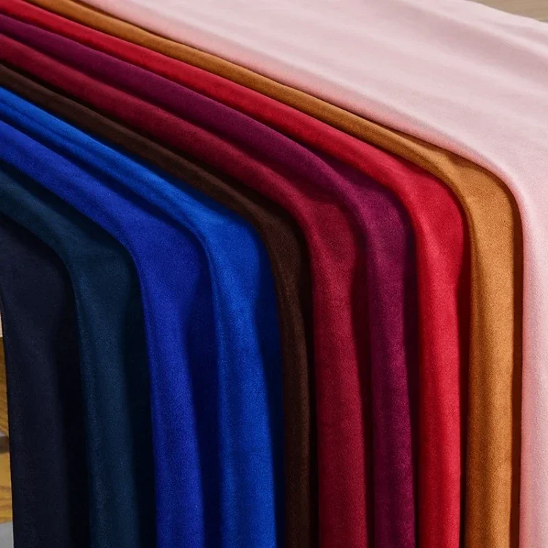 100x150cm Suede Fabric Stretch Double Microfiber for Costume Dresses Skirt Sewing Stretch Frosted Cloth Plain Material