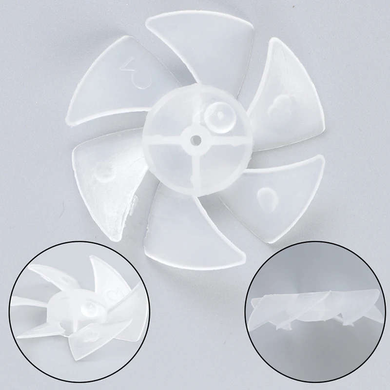 1 Pcs Small Power Mini Plastic Fan Blade 6 Leaves For Hairdryer Motor