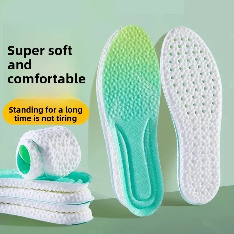 Stepping on Shit Sports Insoles Deodorant, Sweat-absorbing, High Elastic, Shock-absorbing, Breathable Basketball Running Insoles
