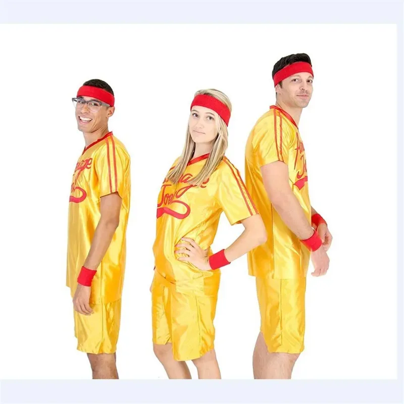 25COSCrazy Dodgeball Average Joe Set Kostum Jersey Kuning Dewasa Cerita Anak Anak Yang Benar Dodgeball Kostum Cosplay Halloween Keluar