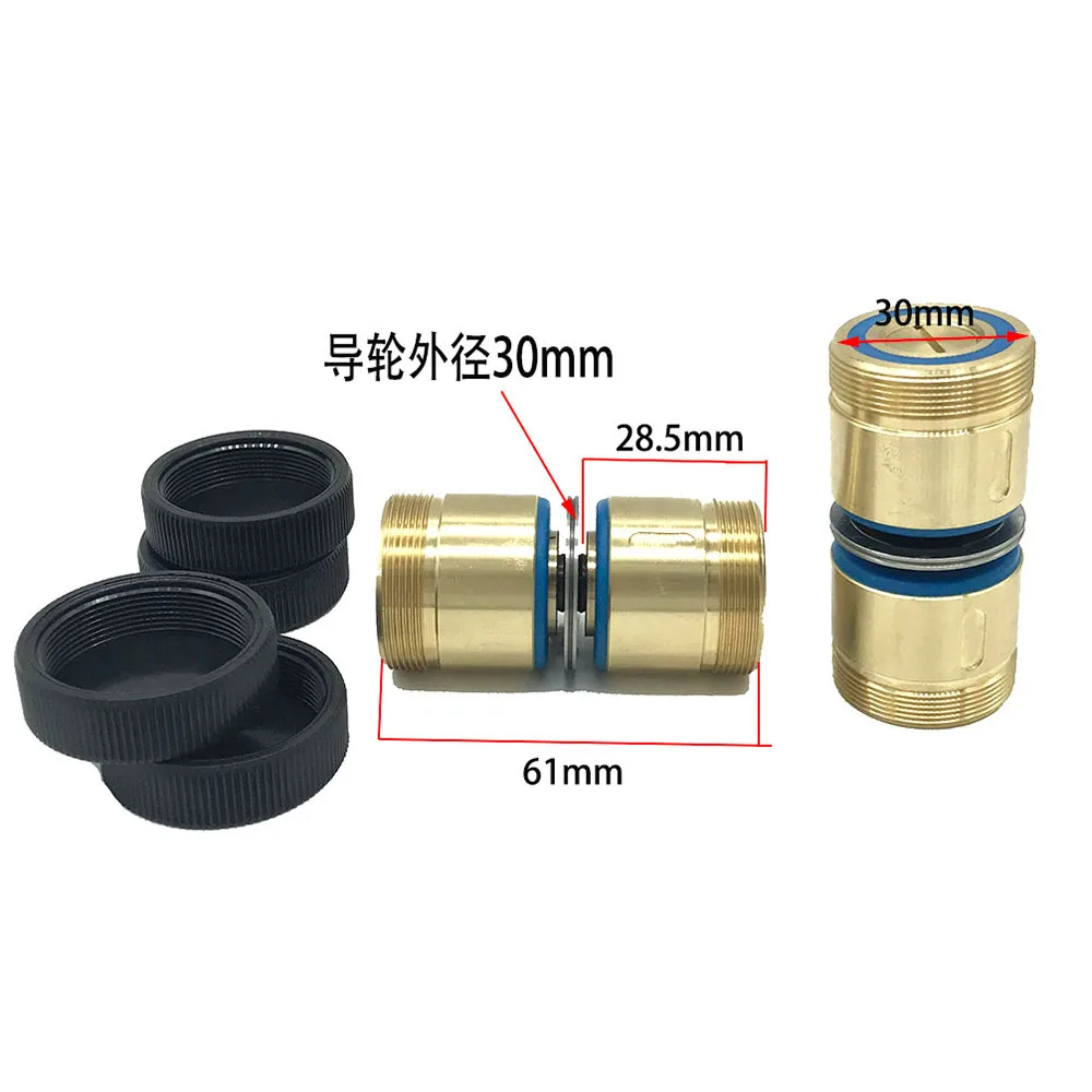 Wire Cut Copper Pulley Roller 126 OD30*L60mm Guide Wheel Complete Assembly  for WEDM Wire Cutting Machine