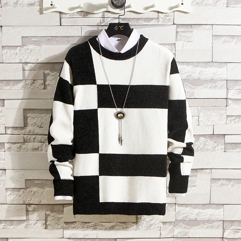 Sweater Male Thick With Headings Pullover Tom Brown Knit Men Luxury Designer Clothing Fashion Korean Style Tate Langdon