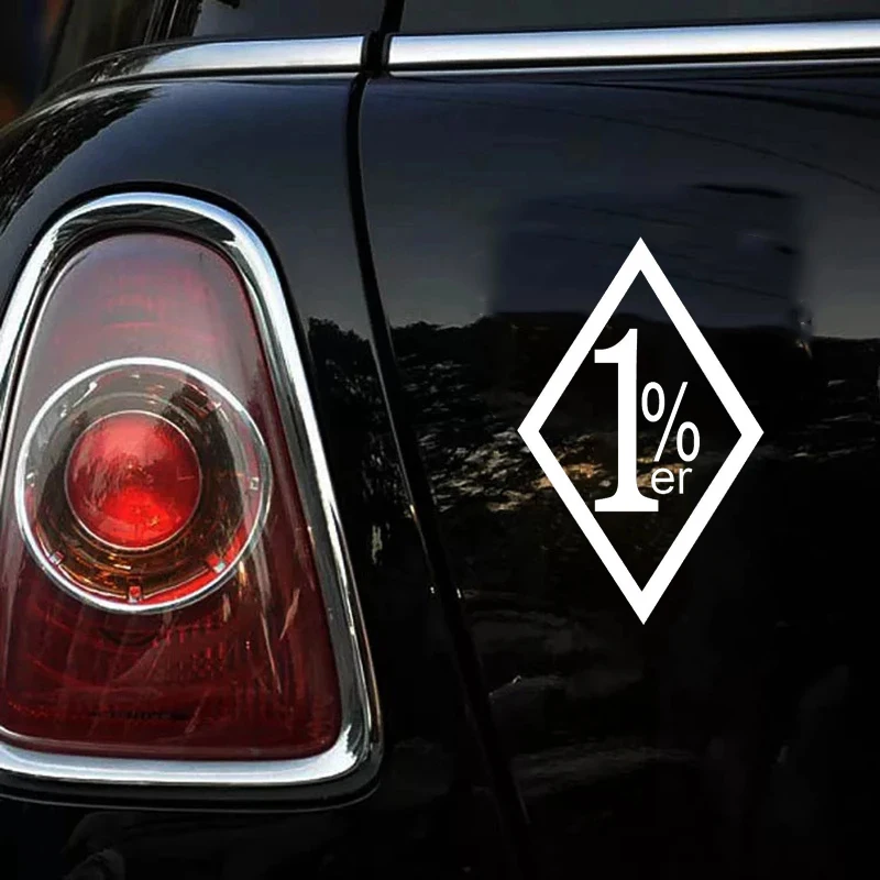 Creative 1%ER Car Stickers Front And Rear Windshield Truck Body Sunscreen Vinyl Decals Motorcycle Decor Accessories