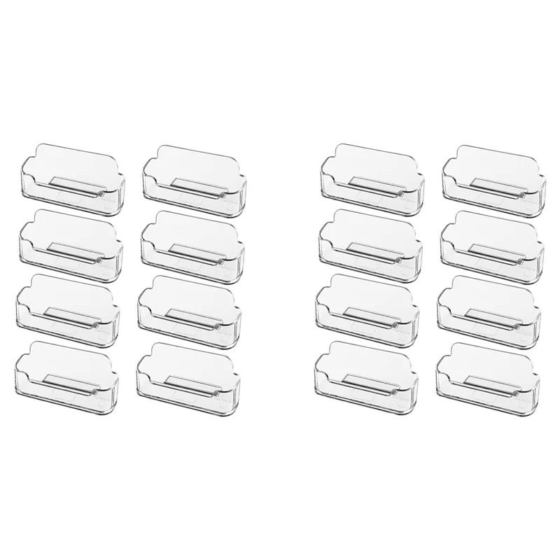 16 حزمة من حامل بطاقات العمل للمكتب، حامل بطاقات العمل الشفاف من الأكريليك، عرض بطاقات العمل، يناسب 30-50 بطاقة