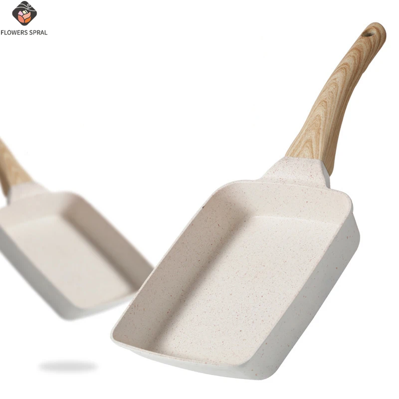 Utensilio de cocina desmontable resistente al calor con mango, sartén rectangular antiadherente, sartén estilo japonés, utensilios de cocina