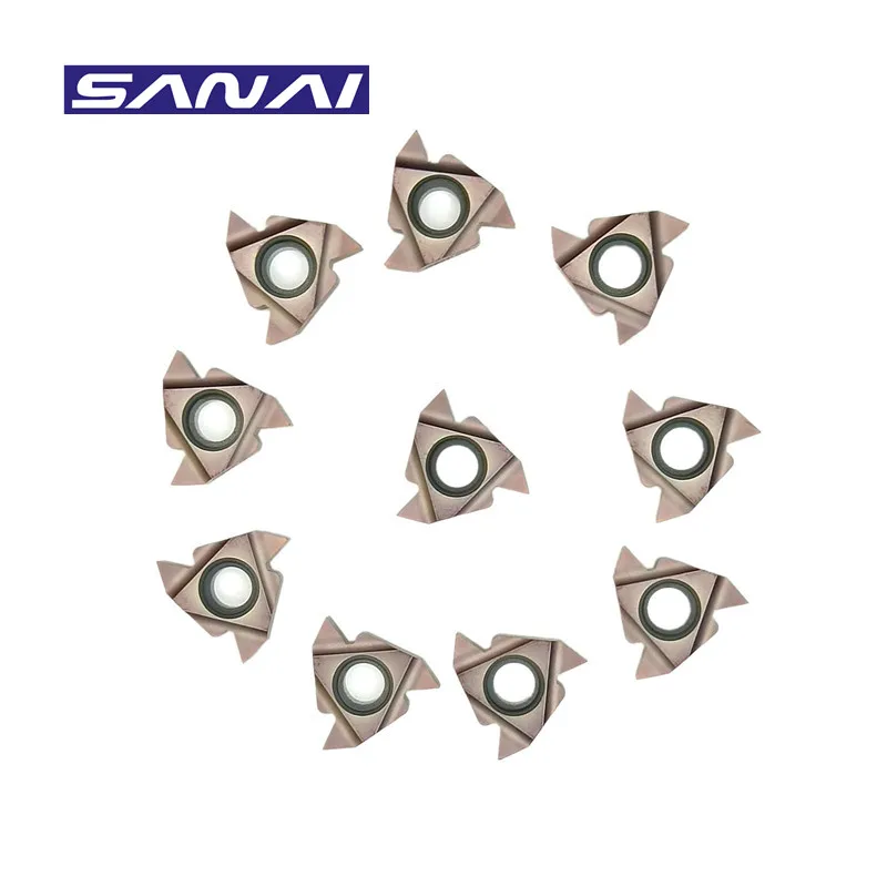 SANAI 16ER / IR CNC Carbide Threading Insert Lathe Internal External Thread Tool Insert AG55 AG60 1.0 1.5 2.0 2.5 3.0ISO Pitch