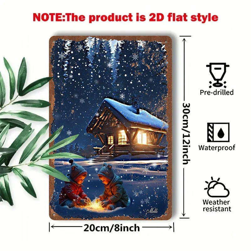 2D Flat - 1pc 2D[Flat] Metal Sign Retro Tin Painting 