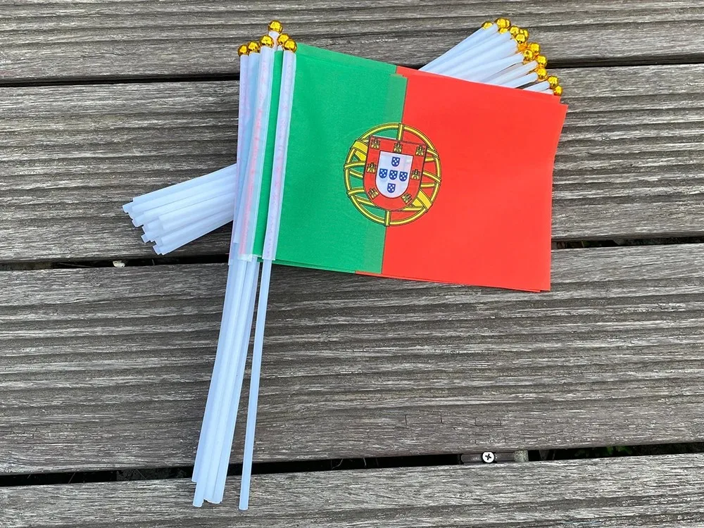 العلم الوطني التلويح باليد في البرتغال ، علم اليد ، 14x21cm