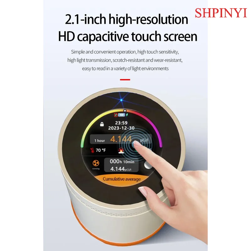 라돈 감지기 홈 스마트 라돈 농도 모니터 가스 감지기 Bq/m3 PCi/L 경보 장비 공기 품질