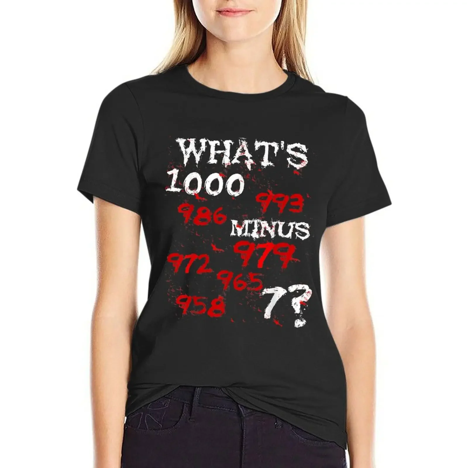 

What's 1000 Minus 7 Tokyo Anime T-Shirt female anime clothes Female clothing t-shirts for Women cotton