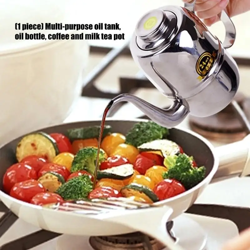 L74D Stainless Steel Multipurpose Kitchen Bottle For Precise Oil Coffee Dispensing Seasoning Storage Container