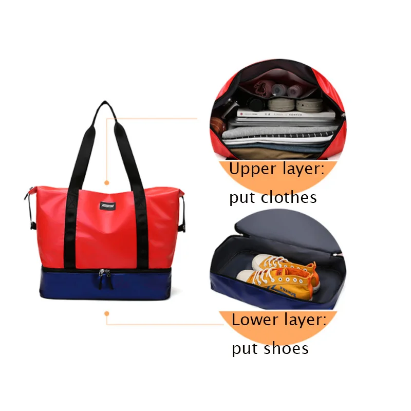 Large Capacity Travel Bags Female Male Portable Folding Bag Travel Waterproof Oxford Cloth Gym Bag Organizer Men Women Handbags