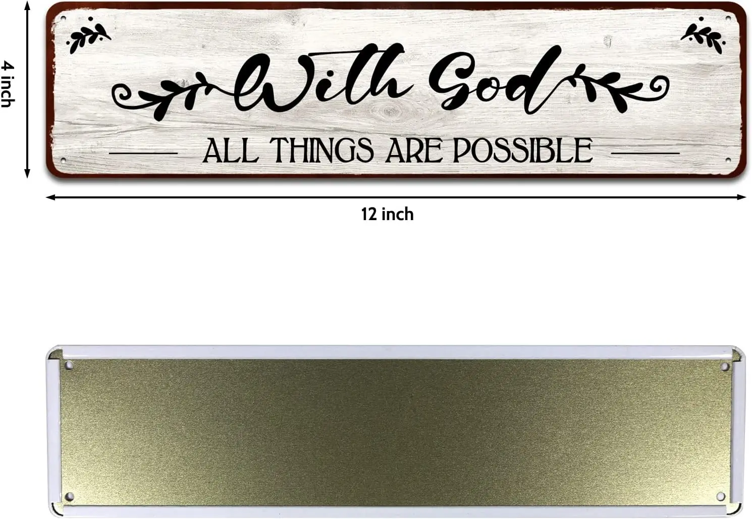 With God All Things Are Possible Sign and Decor, Spiritual Decor, Christian Decorations, Jesus and God, Bible Verses Wall Decor,