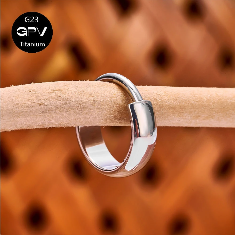 G23 F136 Titan-Ohrringe, kalter Wind, konservierte Farbe, vakuumvergoldet, Herren- und Damen-Ohrringe, perforierter Schmuck – Detail 2