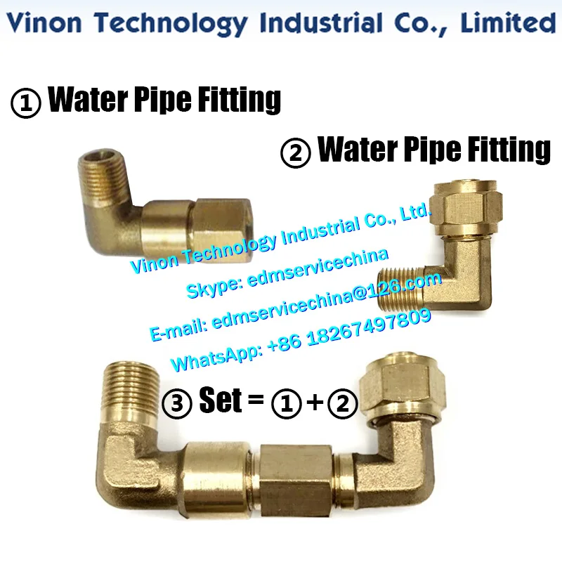 EDM Water Pipe Fitting, L-Shaped Elbow for CHMER spare parts, Lead wheel seat joint