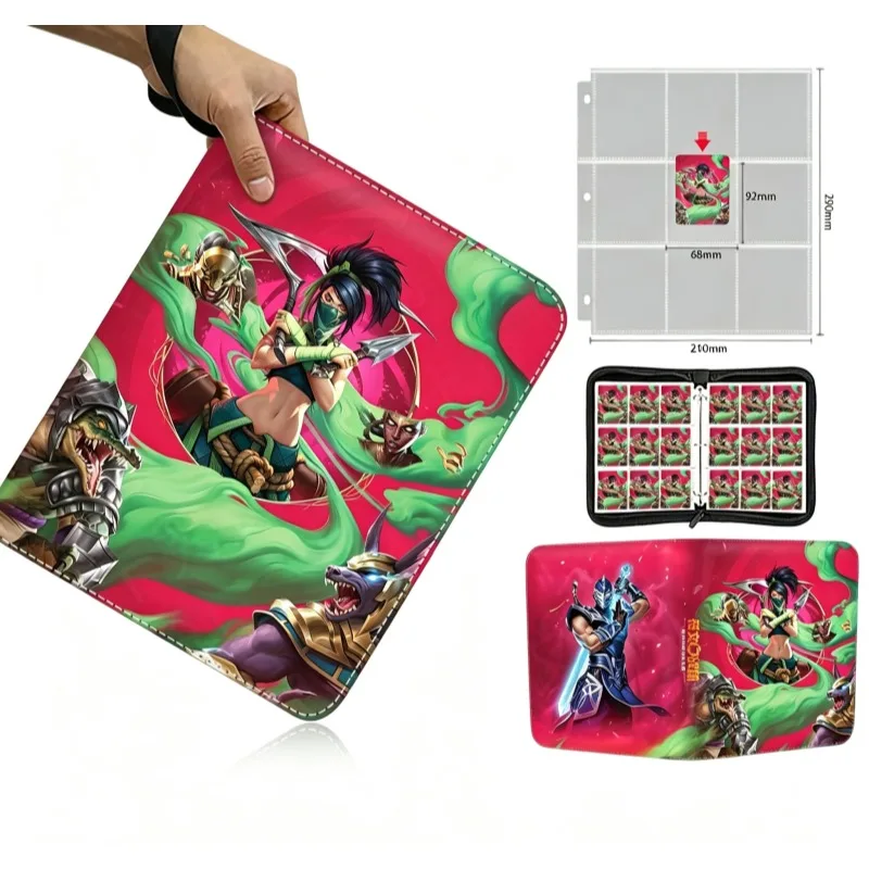 Riftbound Akali Zed Binder Game Card Collection Photo Album Book Zipper Business Card Holder Cartoon Fashion Toy Birthday Gift