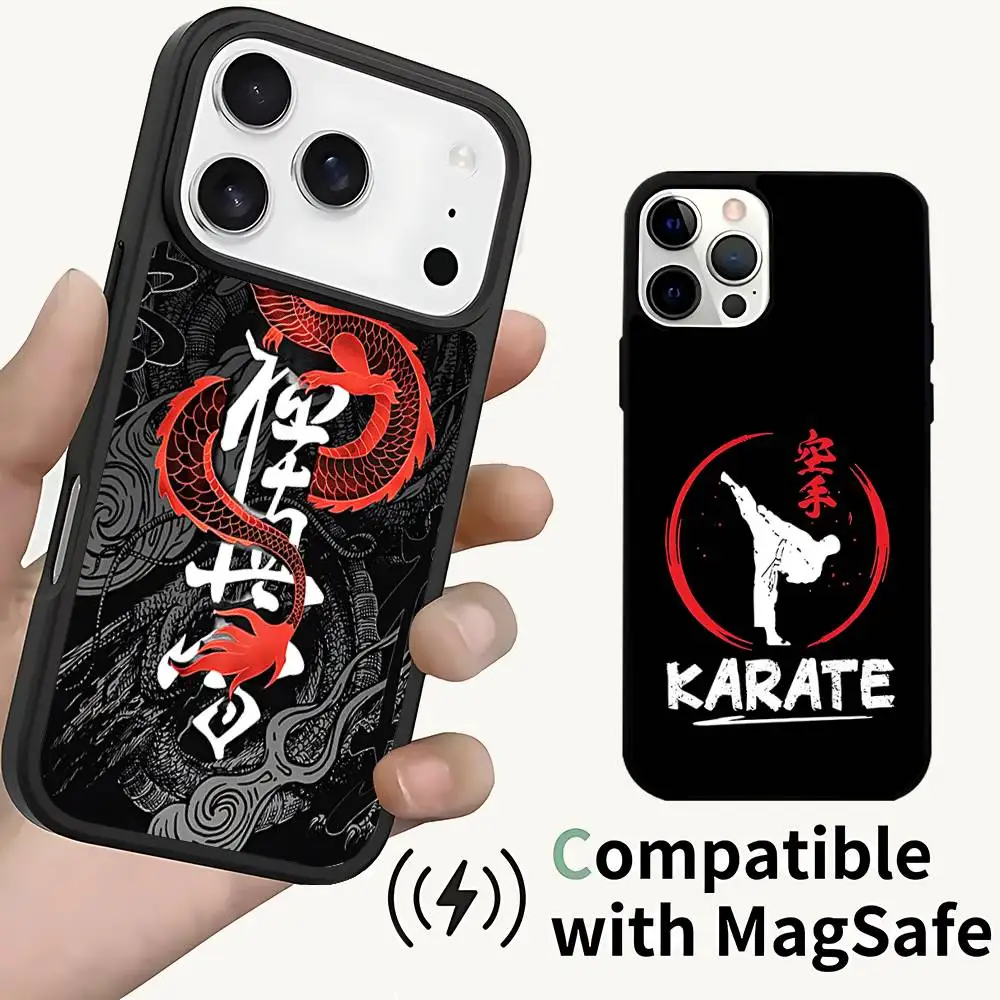 

Kyokushin Karate Symbol Case For iPhone 17,16,15,14,13,12,11,Pro,Max,Plus,Mini,SE4,E Magnetic Magsafe Wireless Charging