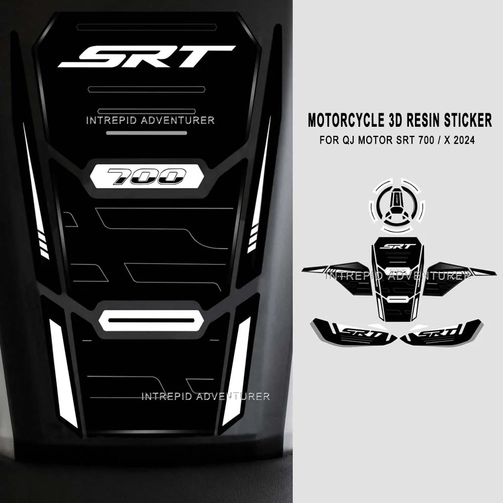 

For QJ Motor SRT 700 X 2024 Motorcycle Accessories Tank Pad 3D Epoxy Resin Sticker kit Protection Anti Slip Stickers