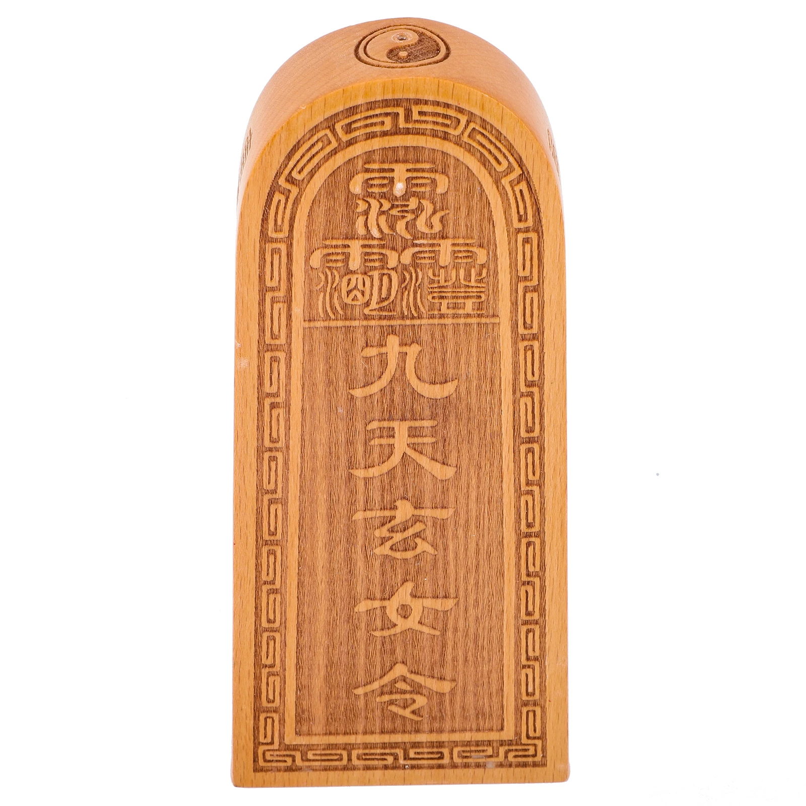 Drewniany ozdobny token taoistyczny, wysokiej jakości rzeźbiony element dekoracyjny do domu, na biurko, do biura, na ogród, balkon, do użytku wewnątrz i na zewnątrz, prezent.