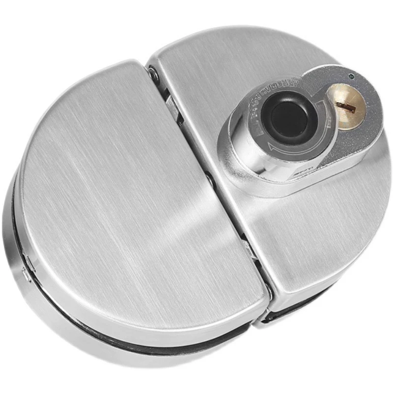 Glass door lock No punching frameless double door Single door Smart fingerprint latch lock Graffiti anti-theft shop