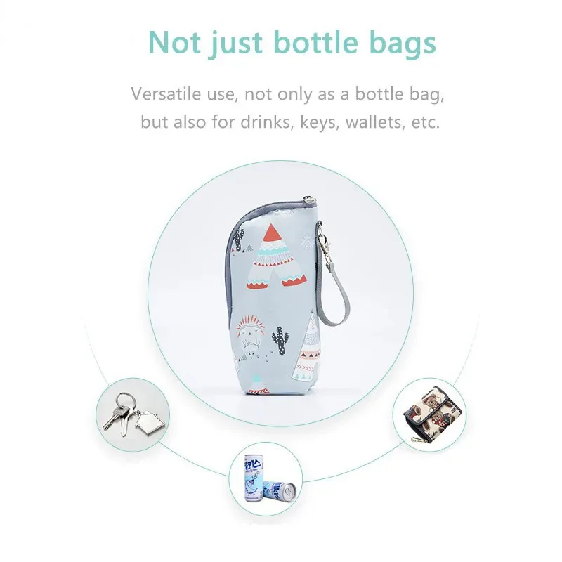 Keep Warm Portable Baby Bottle Bag 360 Degree Aluminium foil heat preservation bottle bag