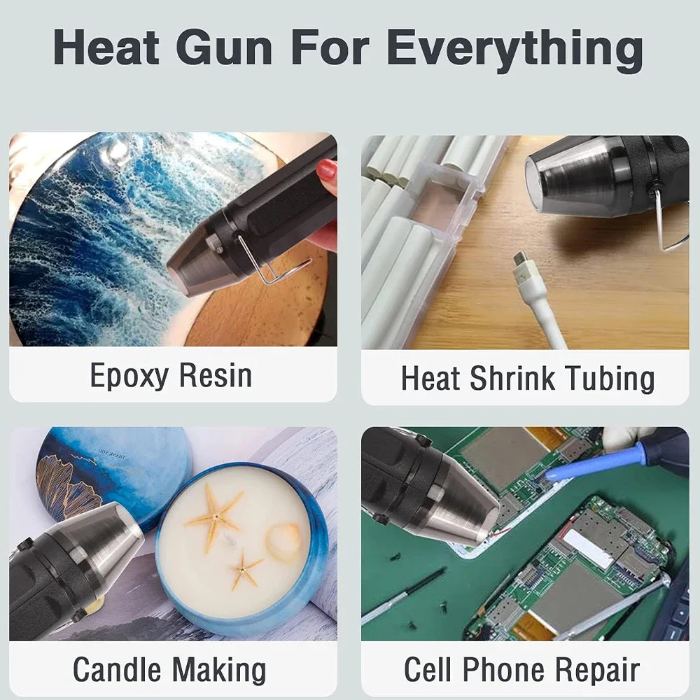 300W EU pistolet à Air chaud soudure température ventilateur pistolet bricolage artisanat puissance électrique sèche-linge à chaud Mini pistolet thermique pour tube rétractable enveloppe de voiture