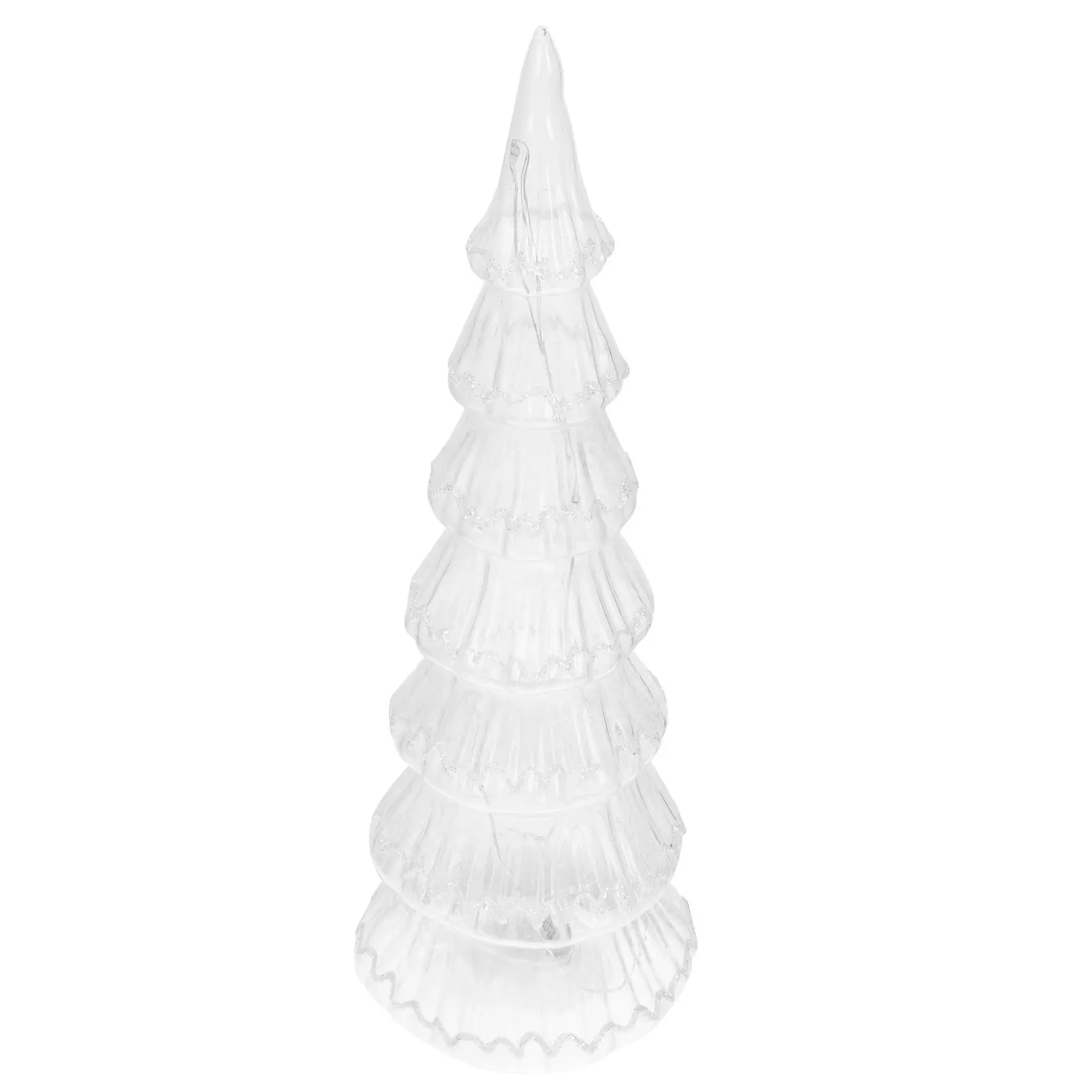 

1Pcs Glass Christmas Tree Light Decor Elegant Desktop Night Light Romantic Holiday Tabletop Decoration Xmas Home Decor Gift