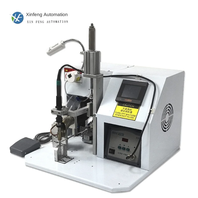 Xin Feng 220V Automatic PCB Board Plug Wire Welding Machine Semi-Automatic Soldering Equipment 1 Year Core Including PLC