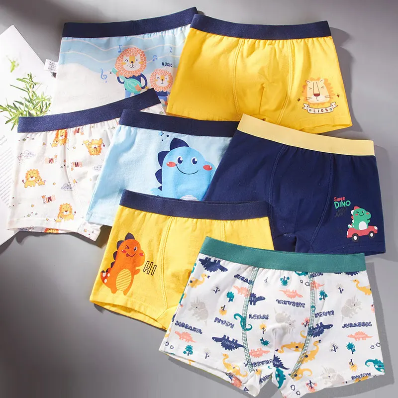 Jungen Boxer Briefs Kinder Baumwolle Unterwäsche Atmungsaktive Baby Unterhose Teenager Cartoon Print Weiche Kinder Höschen 2-14Y 2024 Neue – Detail 2