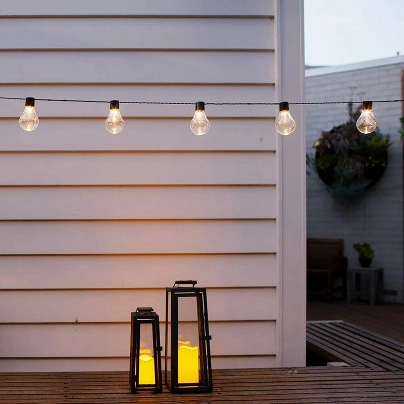 أضواء سلسلة لمبة تعمل بالطاقة الشمسية للحديقة ، مصباح خرافي خارجي ، 10led ، ، m ، حار ، صيفي