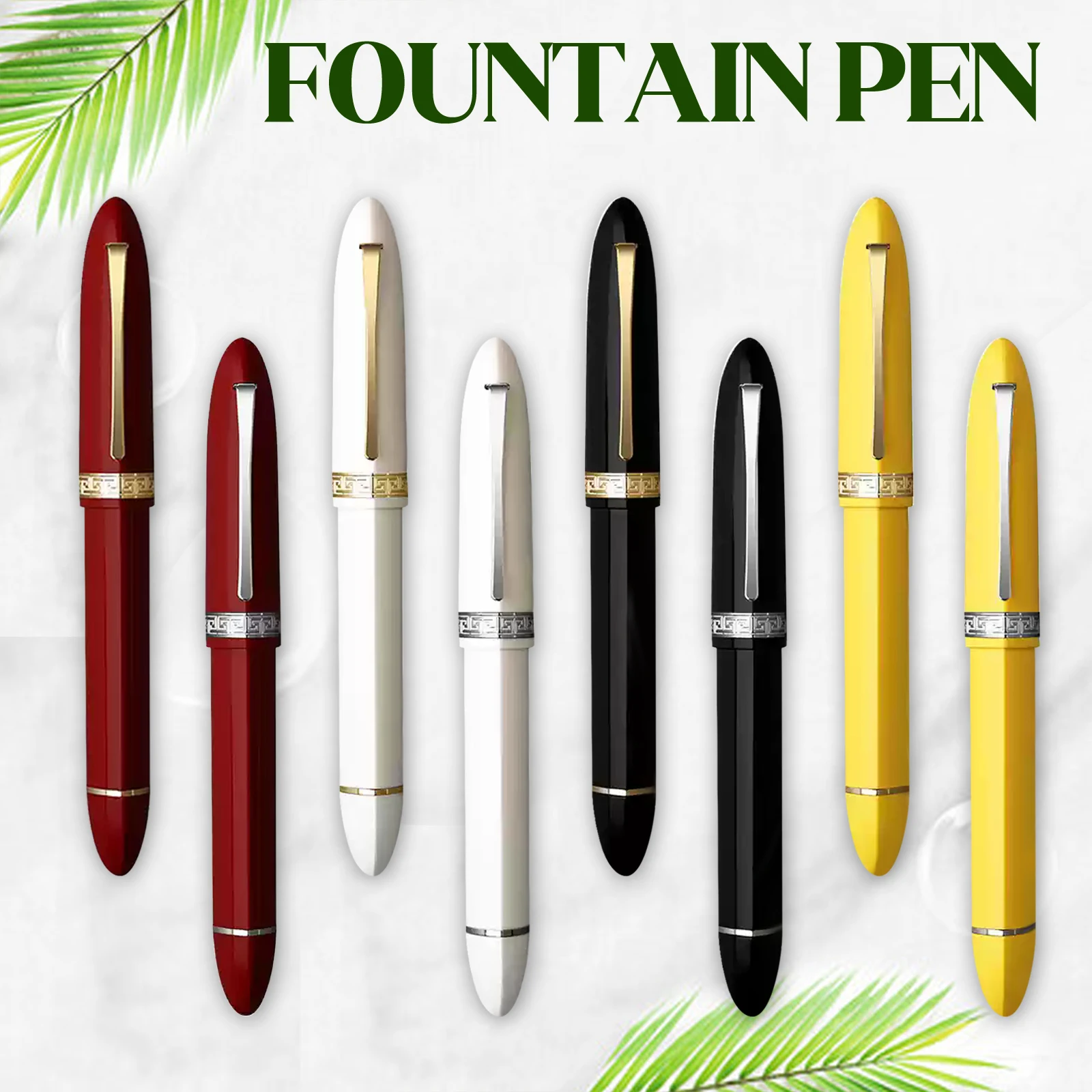 Majohn V60 Triangular Piston Fountain Pen EF/F Nib Resin Writing ink pens school Office Supplies creative gift pens for students