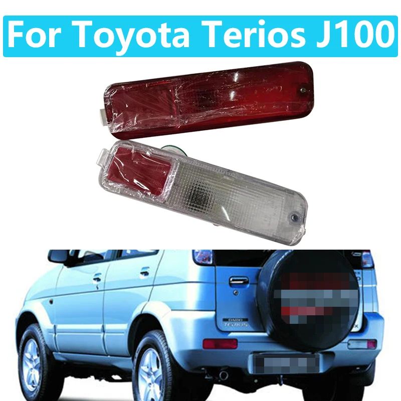 Car Rear Bumper Fog Light Assembly Tail Reflector Lamp For Toyota Terios J100 Rear Safety Light Bulb Rear Bumper Light