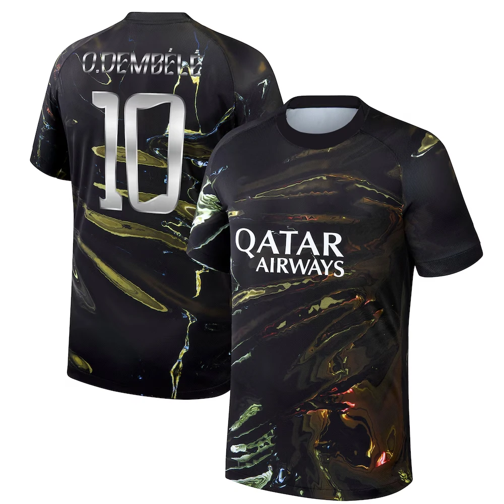 Maillot d'entraînement Dembélé 2026 – Nouvelle collection – Tenue de football homme et enfant respirante et à séchage rapide pour l'entraînement sportif